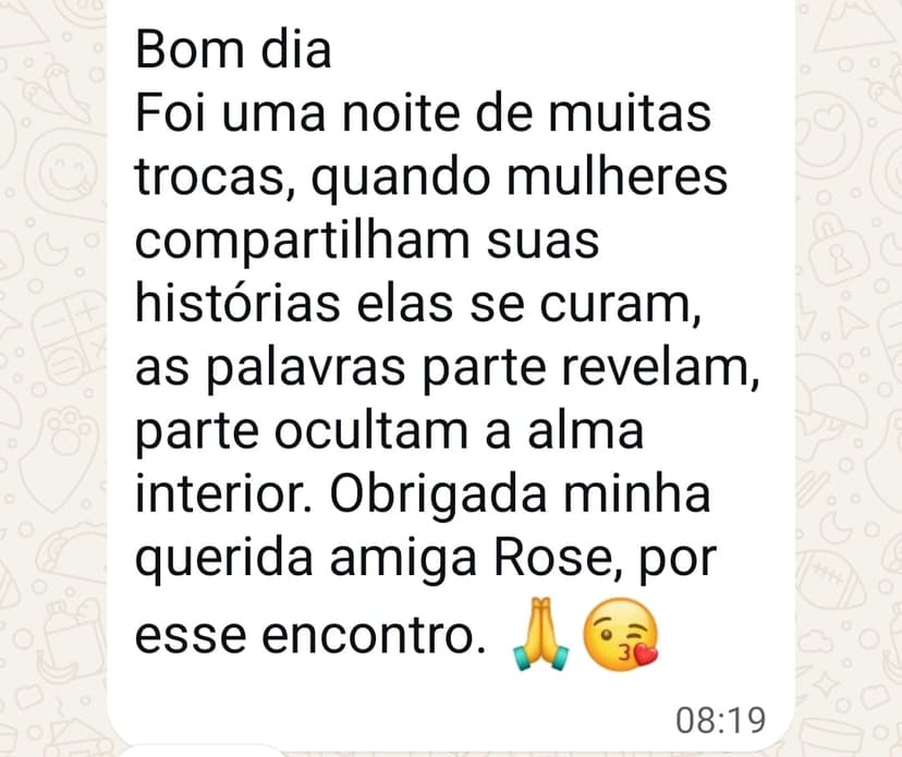 Registro de um encontro anterior do Cuidar de Quem Cuida